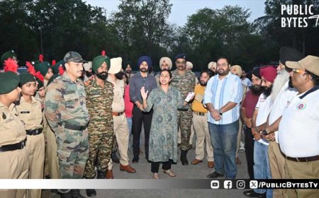 Mock Drill regarding drone attack conducted at Dholewal Military Complex last night